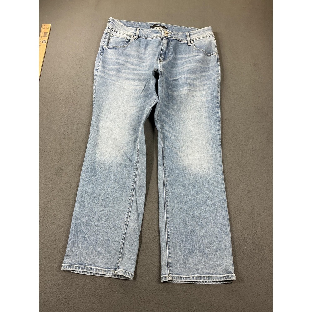 Hudson Jeans Womens 14 Blue Light Wash Regular Straight Leg Stretch‎ Denim Pants